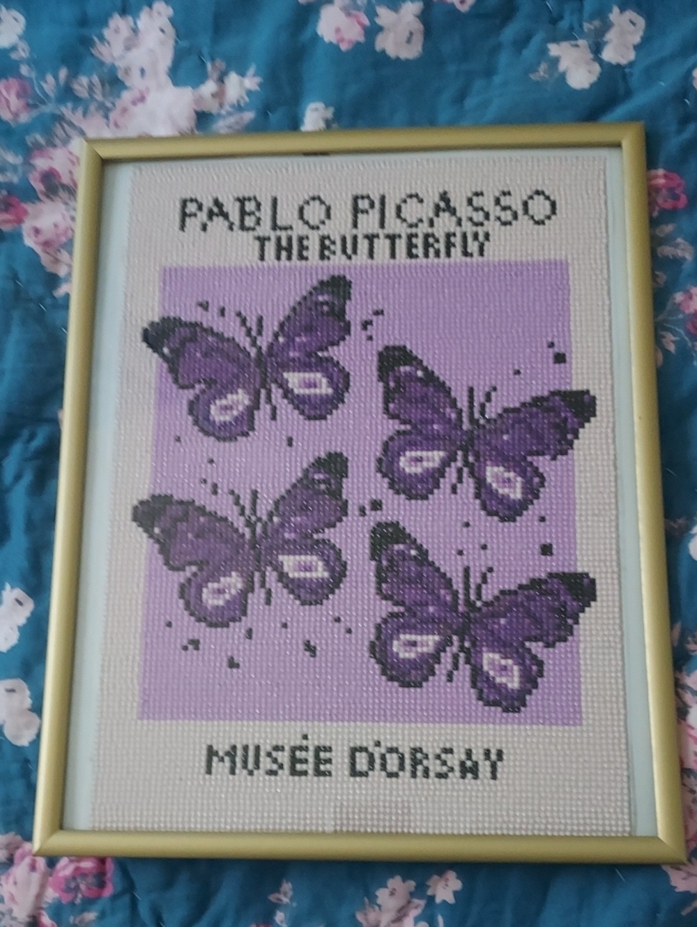 Pablo Picasso 'The Butterfly' Diamond Art Painting Wall Art - Purple Butterflies
